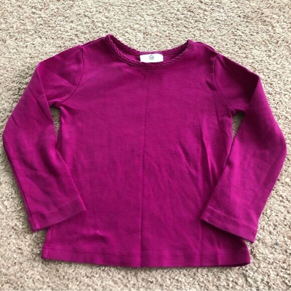 Hanna Andersson Other - Hanna Andersson Pima‎ Cotton Tee Girls 4 Purple Long Sleeve Crewneck